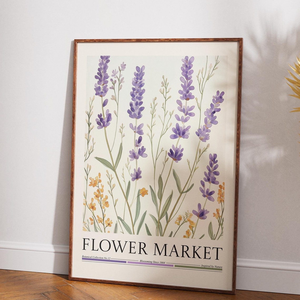 Lavender Flower Market, Modern Abstract Floral Poster