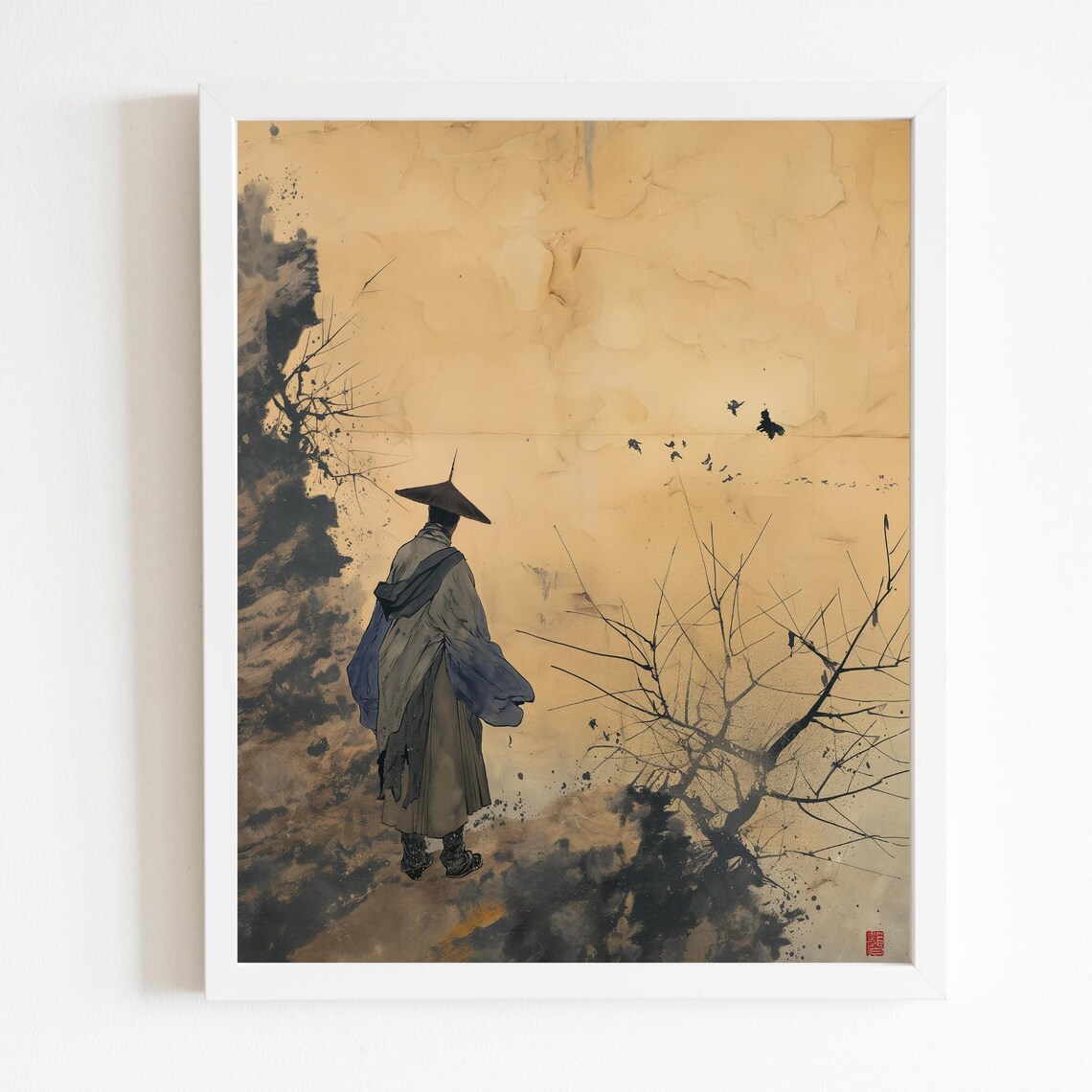 Mystical Wanderer Minimalist Eastern Inspired Art - Image 4