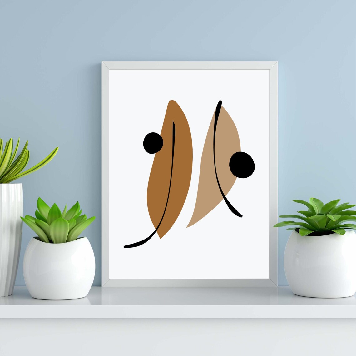 Mid Century Modern Botanical Boho Art Print - Image 3