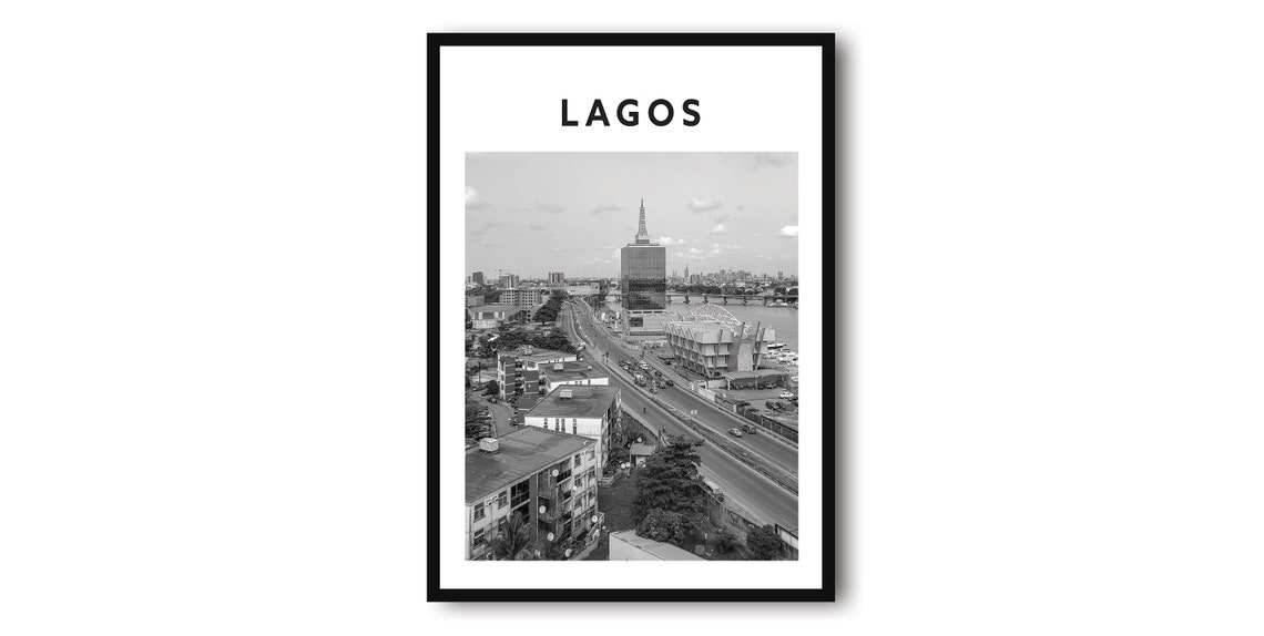 Lagos Nigeria Travel Print Minimalist Cityscape Wall Art