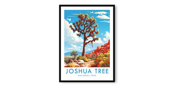 Joshua Tree National Park Mojave Desert Tree Vintage Travel Poster