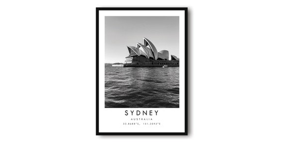 Sydney Opera House Print Minimalist Australia Wall Art