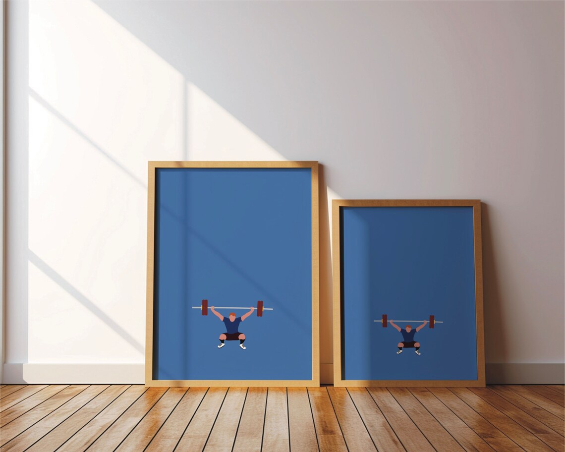 Weightlifting Poster, Minimal Modern Sports Art Print - Image 5