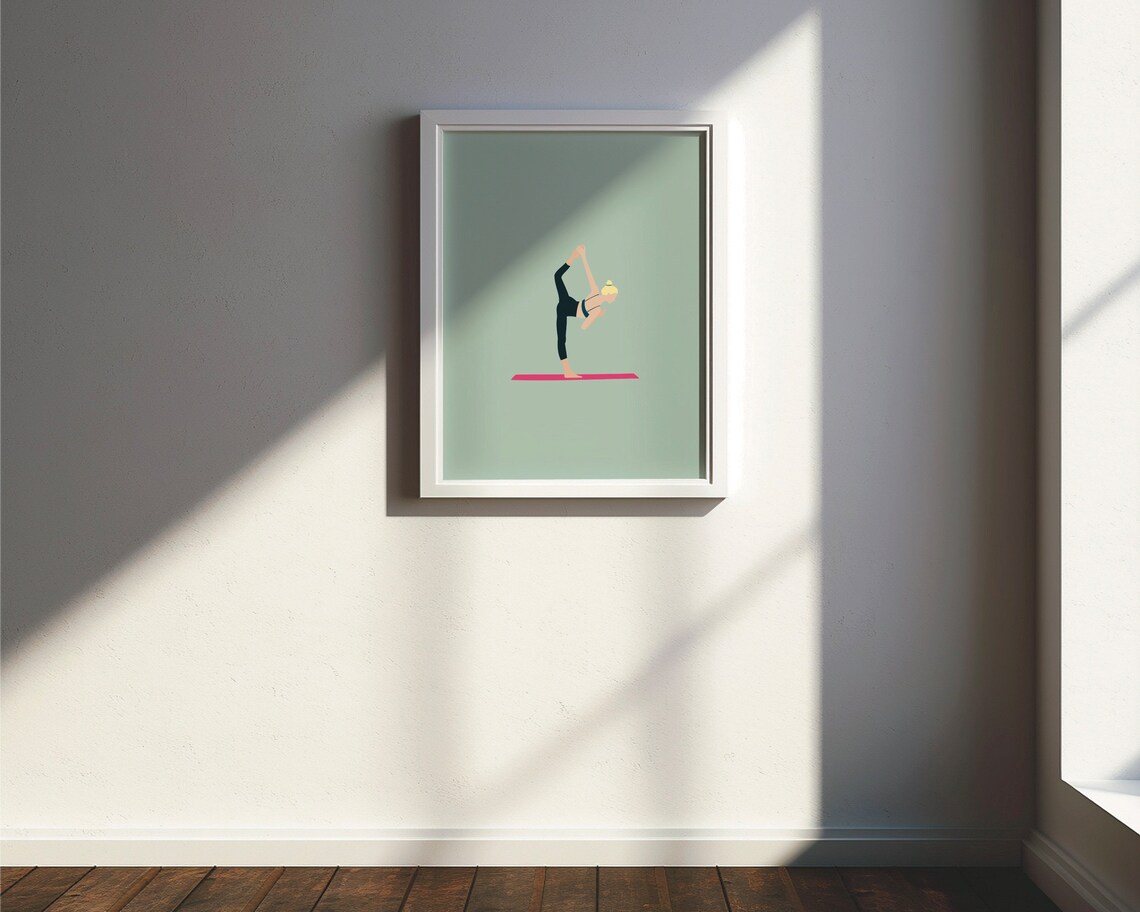 Yoga Lady 3 Minimal Modern Sports Poster Print - Image 4