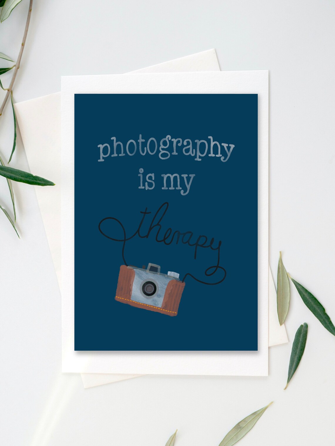 Photography Is My Therapy Camera Lover Gift Quote Art Poster - Image 5