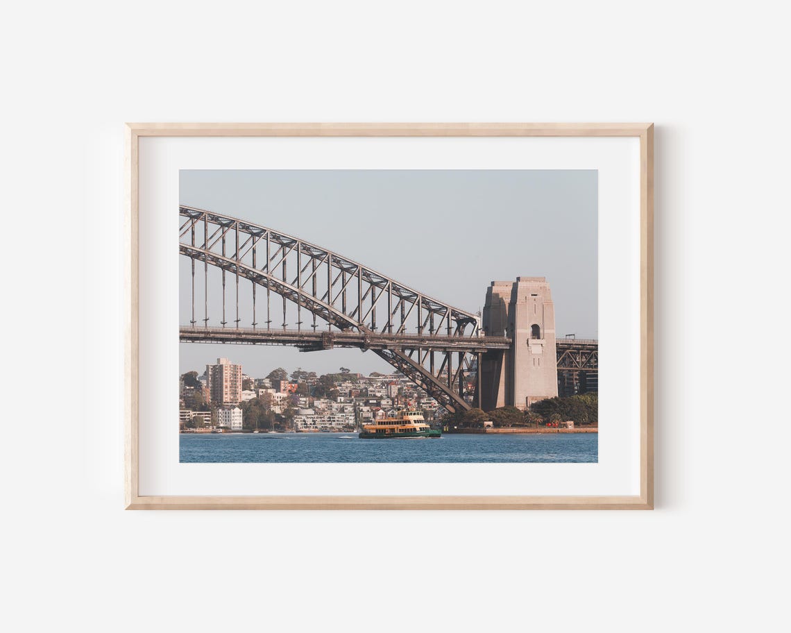 Sydney Harbour Bridge Morning Ferry Harbour City Photo Poster