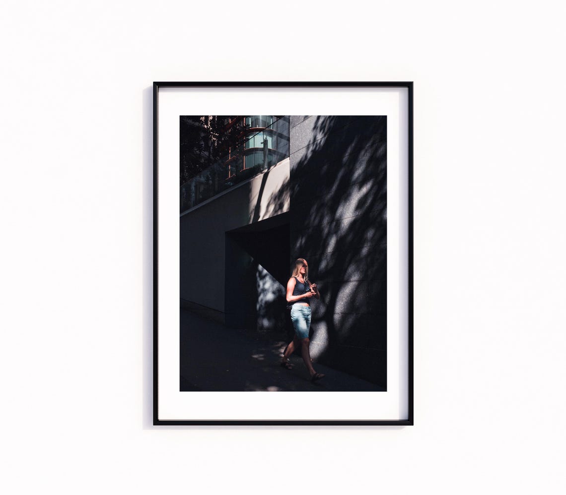 Sydney Street Photography Blonde Woman Dramatic Light Photo Poster