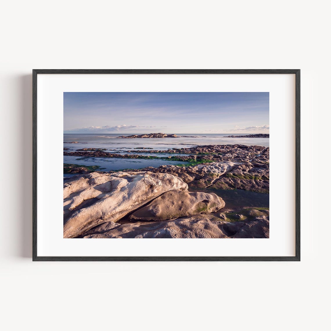 Adriatic Sea Sunset Rocky Coastline Golden Hour Coastal Photo Poster