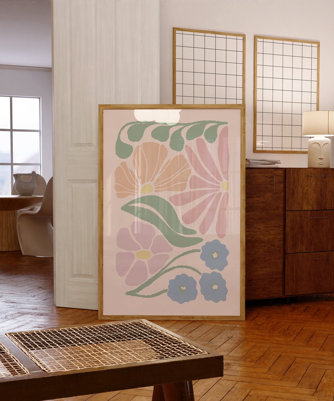 Pastel Wildflowers Bouquet Matisse Style Floral Art Deco Poster - Image 4