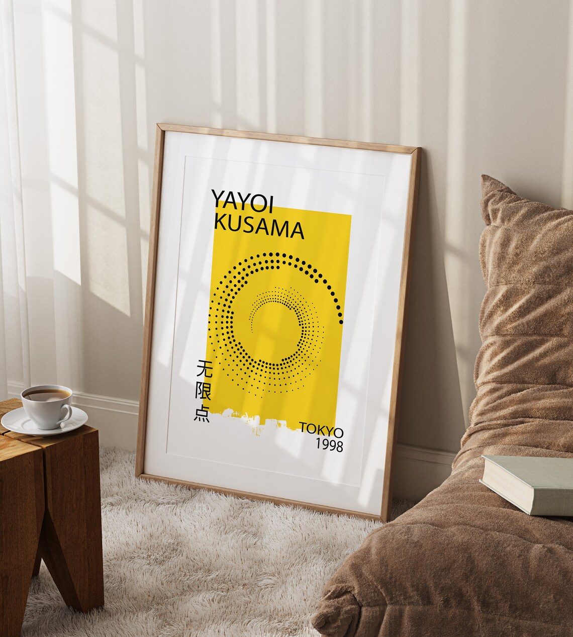 Yayoi Kusama 1998 Yellow Dotted Spiral Tokyo Gallery Art Poster - Image 3