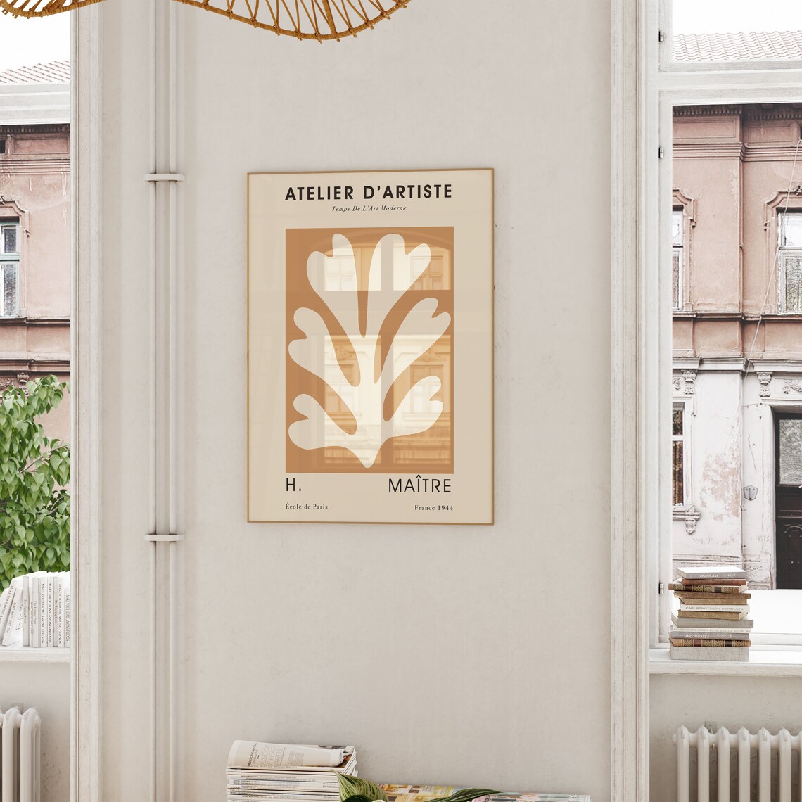 Atelier dArtiste Coral Cutout Modern Art Gallery Exhibition Poster - Image 5