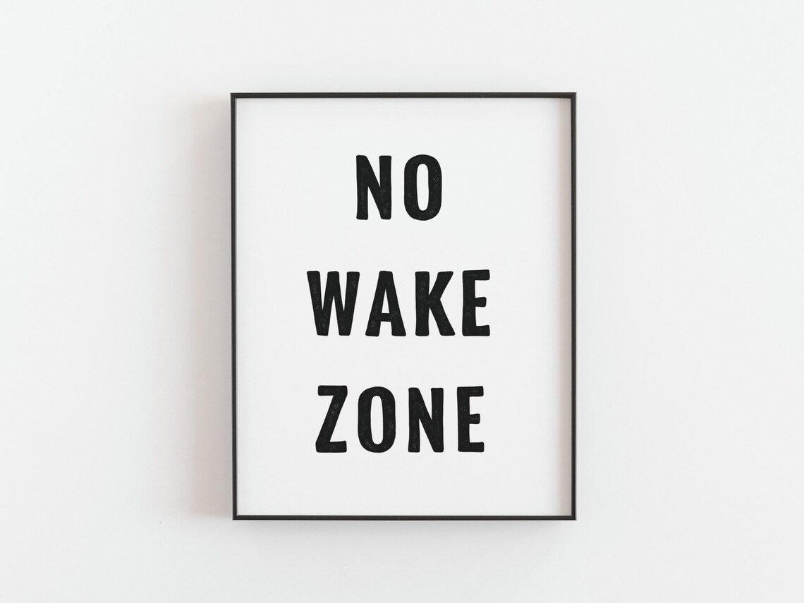 No Wake Zone Minimalist Surf Quote Poster - Image 2