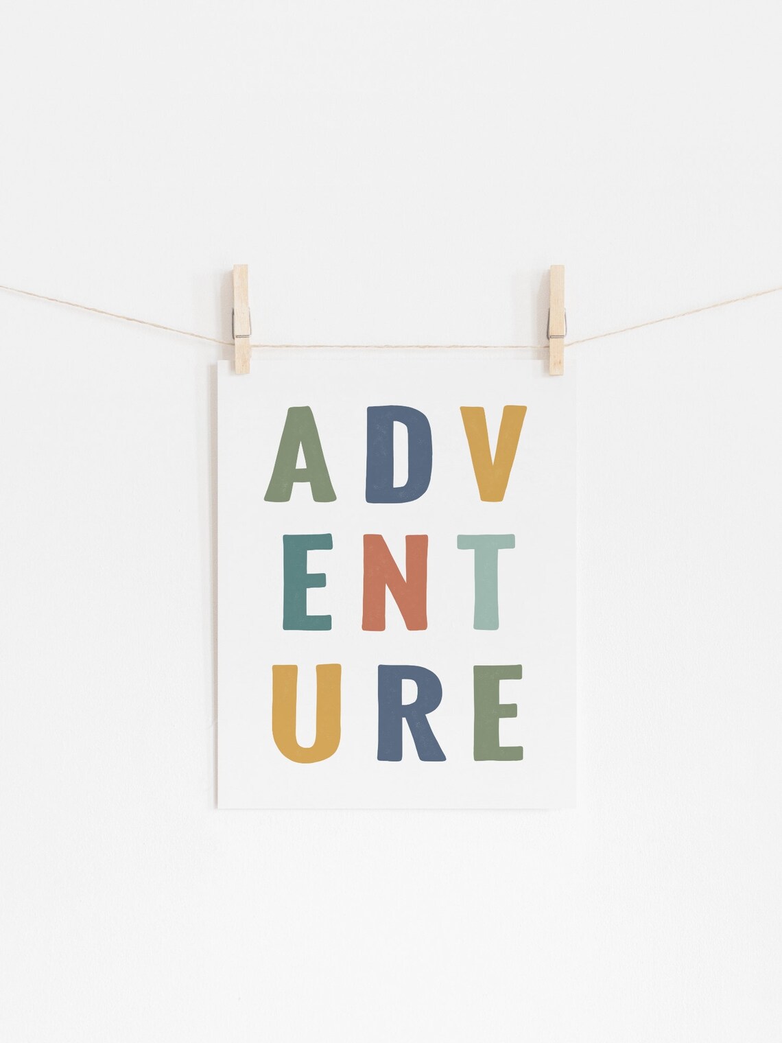 Adventure Print Nursery Poster, Playful Kids Room Decor