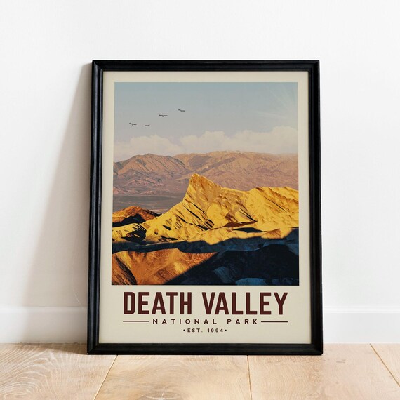 Death Valley National Park Est 1994 Desert Canyon Vintage Travel Poster