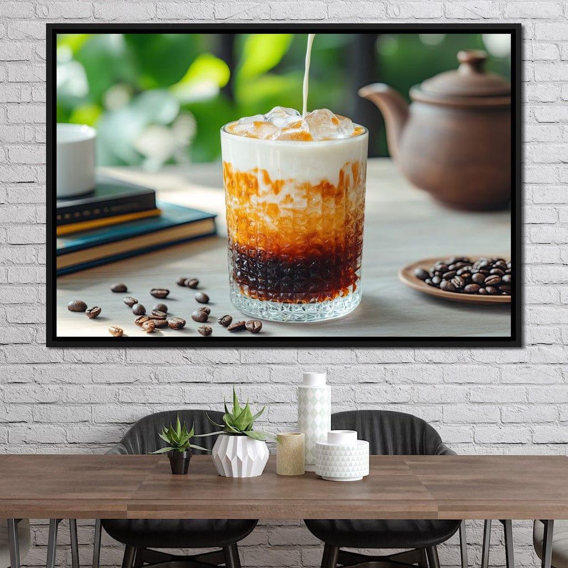 Iced Coffee Harmony Breeze Coffee Wall Art Cozy Home Decor Modern Kitchen Art Rustic Dining Room Aesthetic By Nichecanvas - Image 2