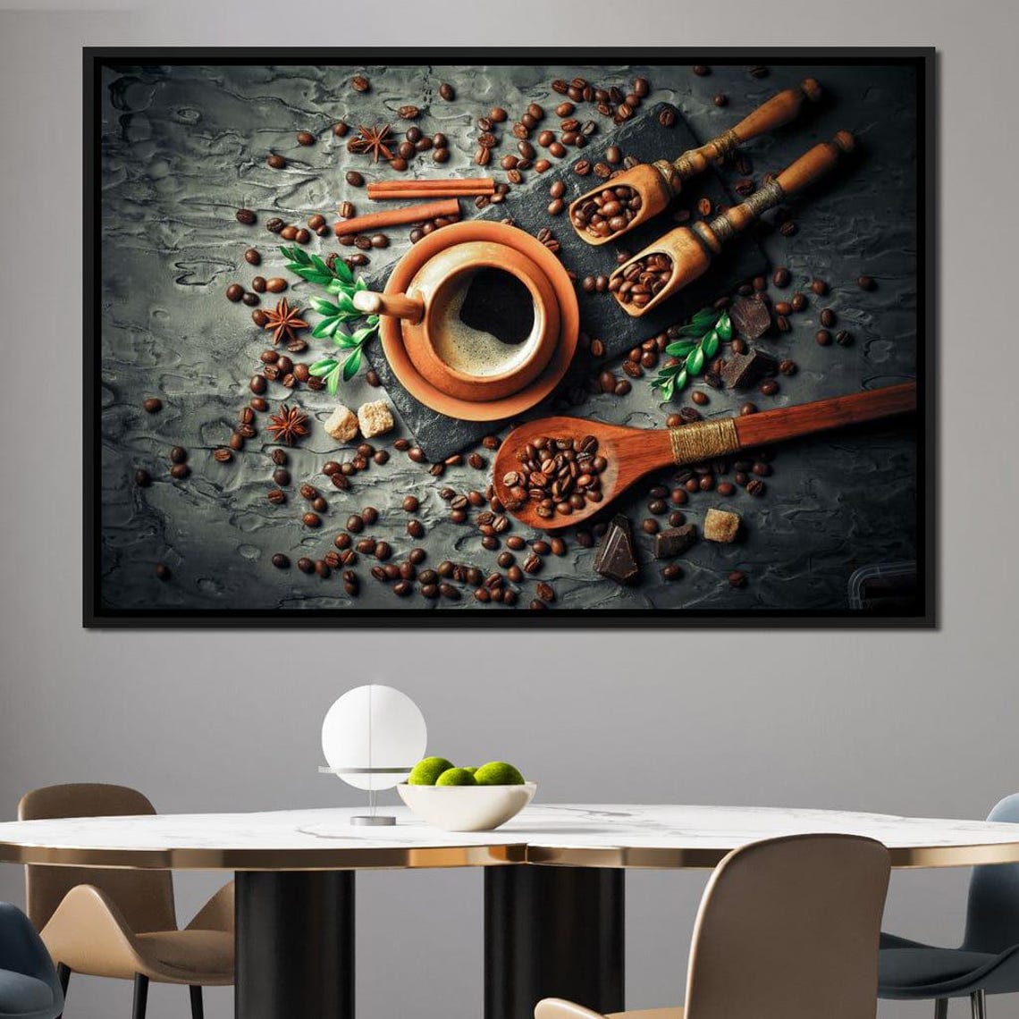 Coffee Aficionado Coffee Wall Art Kitchen Decor Rustic Home Decor Dining Room Art Coffee Beans Photography By Nichecanvas - Image 2