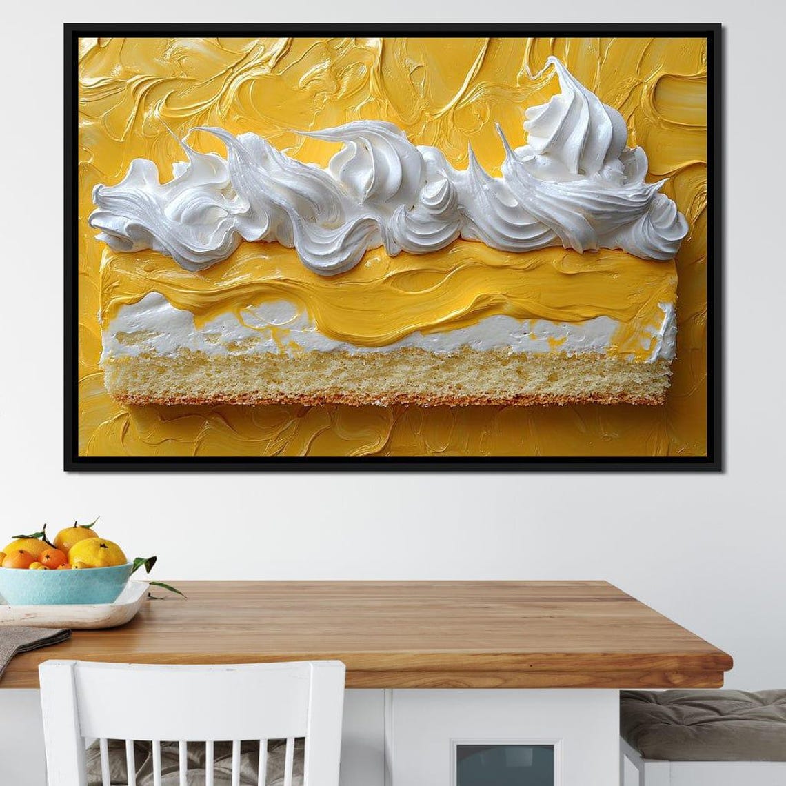Lemon Cream Pie Dessert Decor Bright Yellow Home Decor Culinary Art Print Kitchen Wall Art By Nichecanvas - Image 4