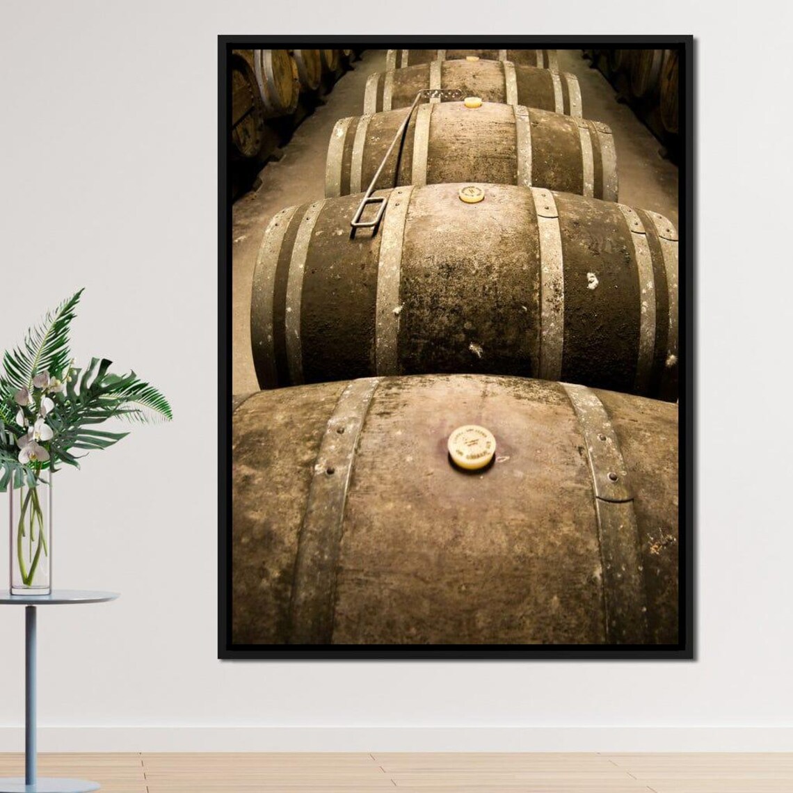 Rusted Wine Barrels, Rustic Decor Art Print - Image 2