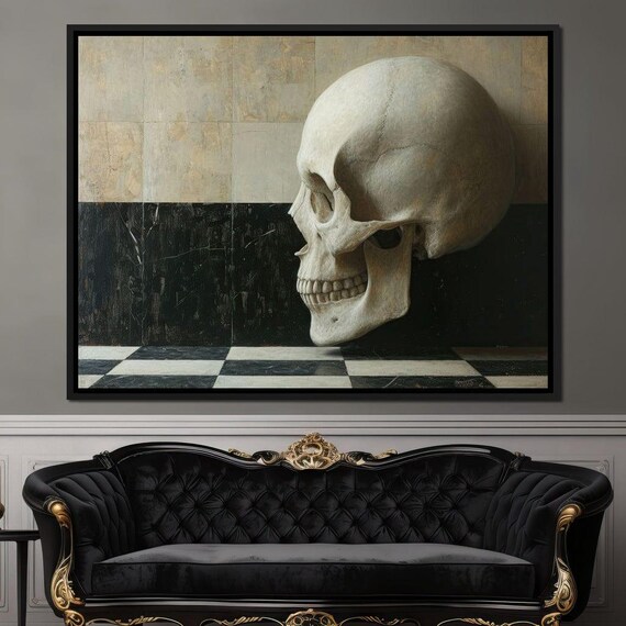 Eternal Silence Unearthed Skull Dark Gothic Minimalist Poster
