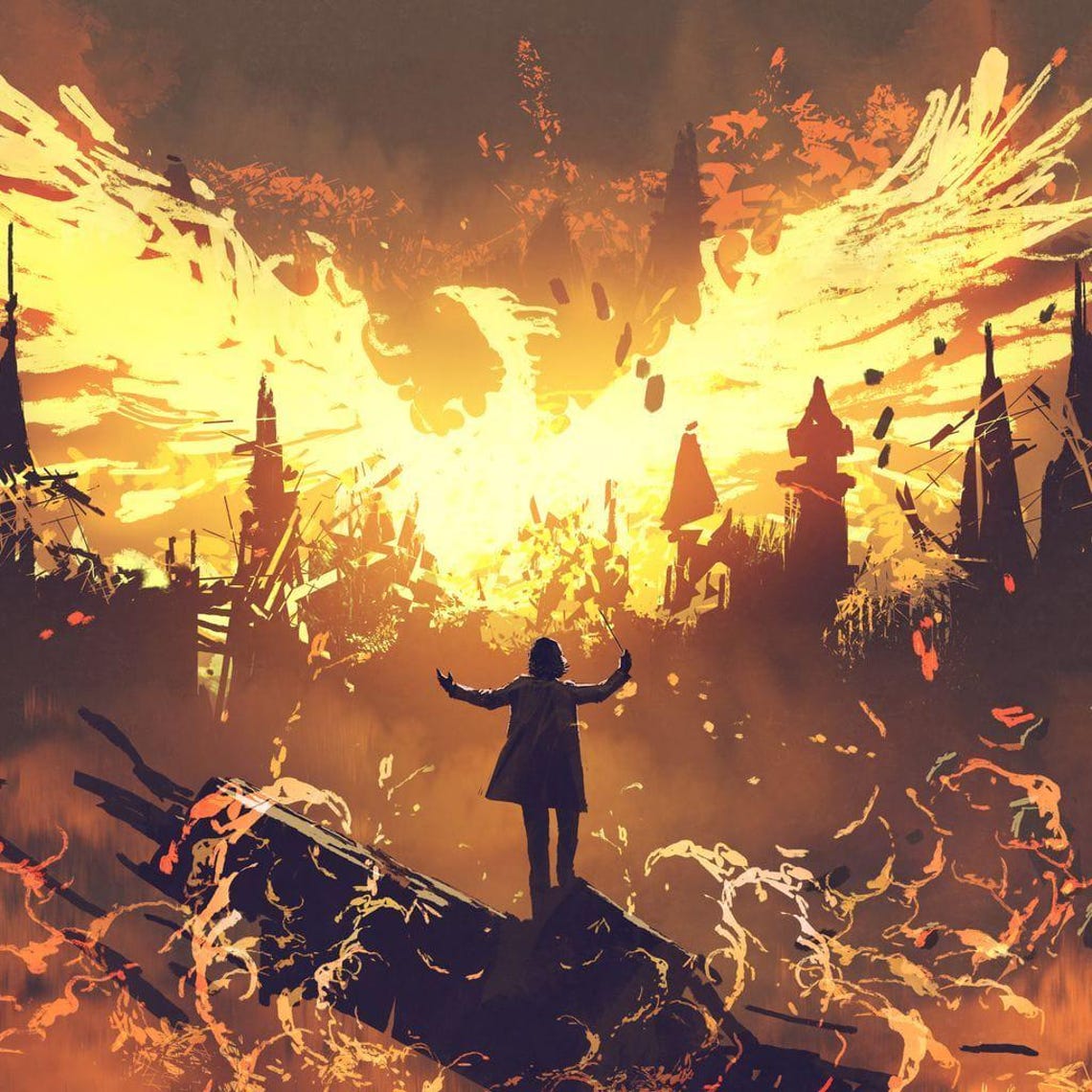 Phoenix Rising Mythic Art Print - Image 2