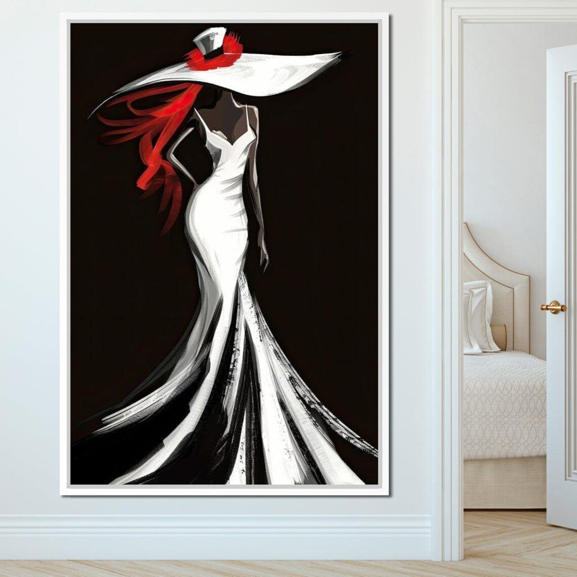 The White Dress, Sable Elegance With Flare - Image 3