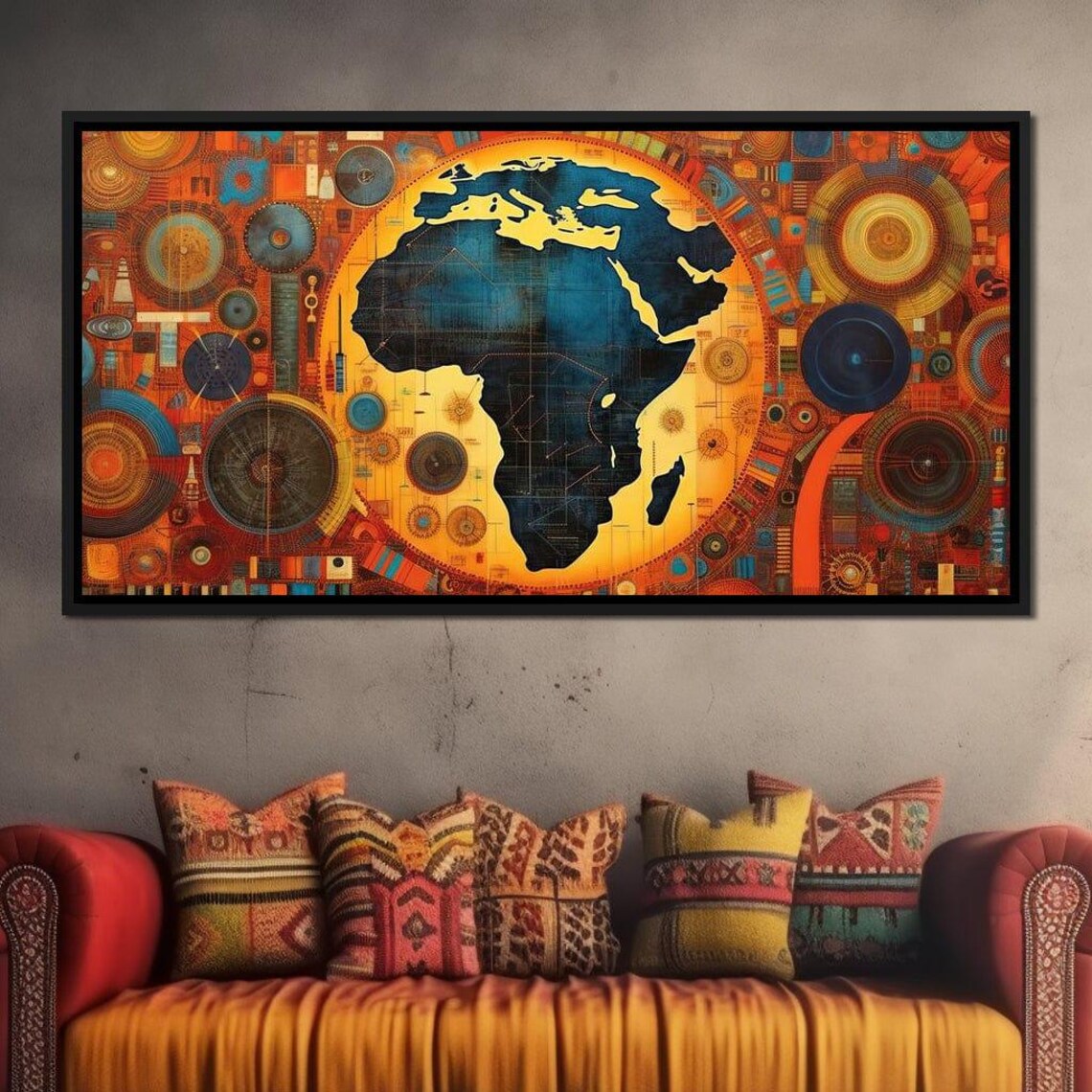 My World Africa Sakeem Gibbs Map Art Print - Image 3