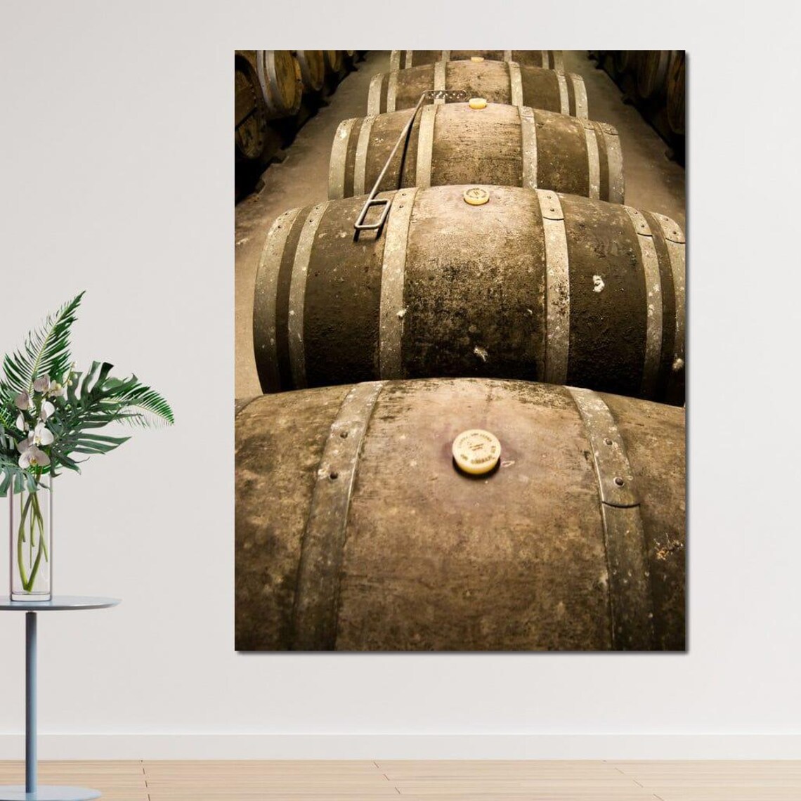 Rusted Wine Barrels, Rustic Decor Art Print - Image 3