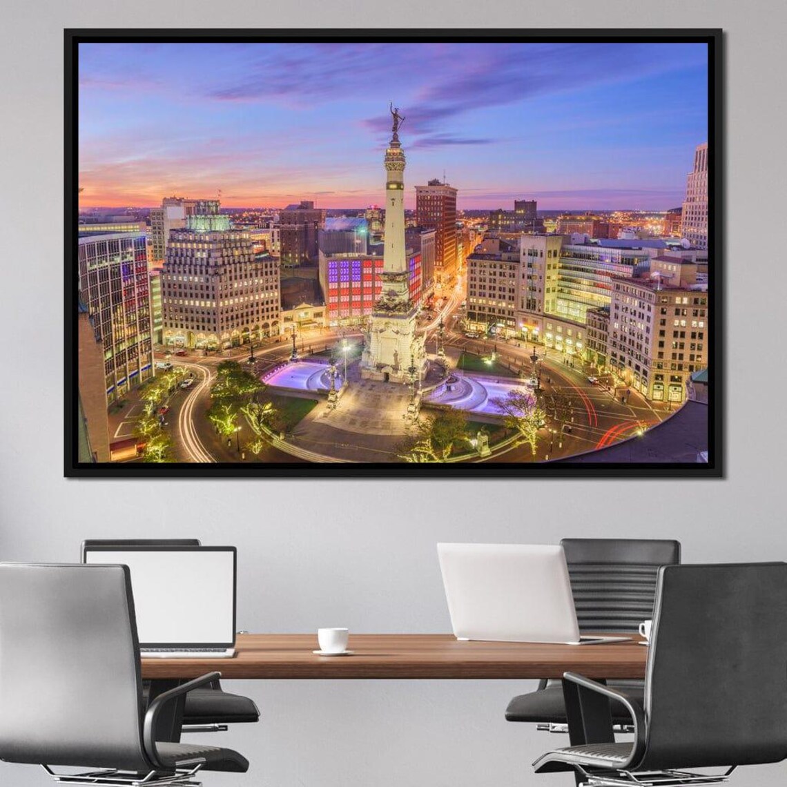 Indianapolis Skyline, City View Art Print