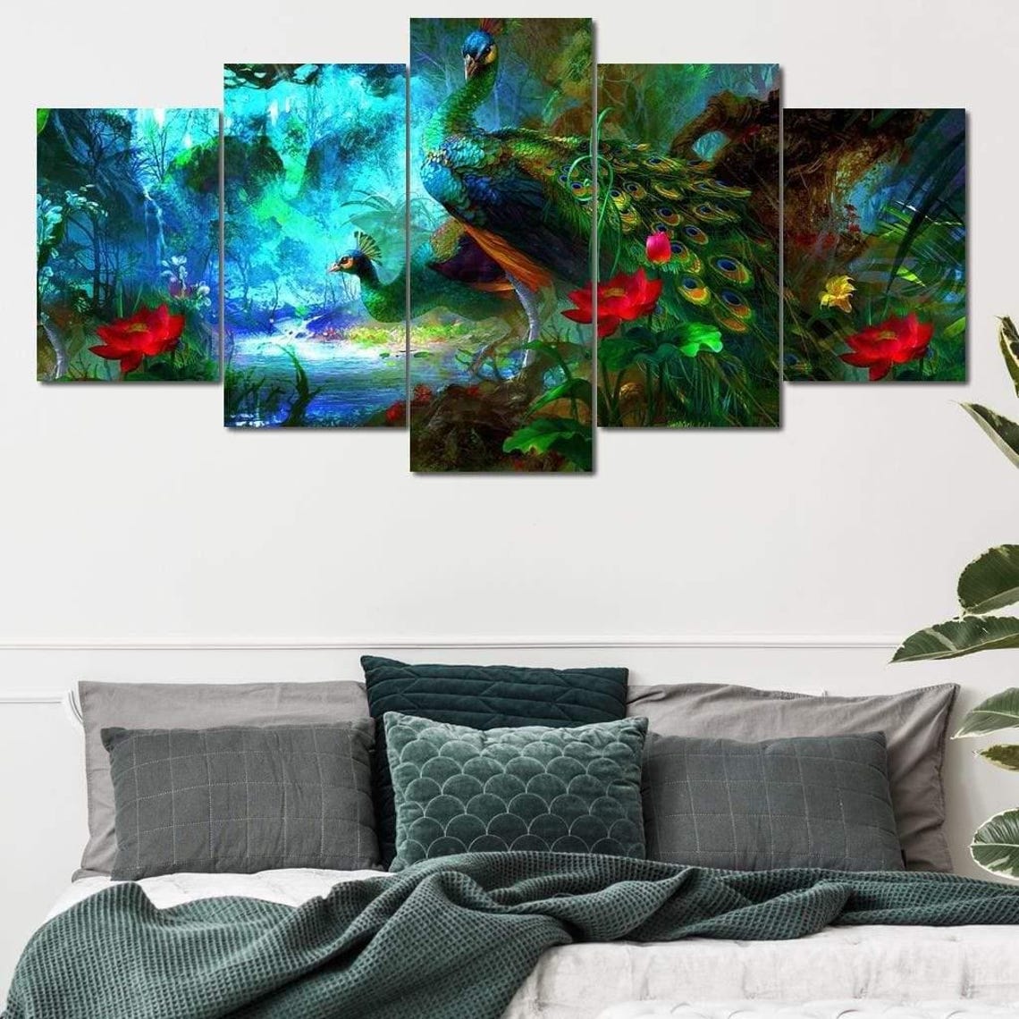 Peacock Painting, Animal Art Print