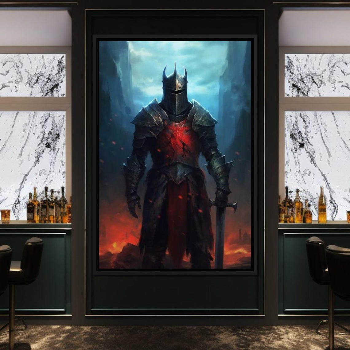 Dark Paladin Lords Legacy Medieval Warrior Fantasy Gothic Home Decor Knight Armor Wall Art By Nichecanvas