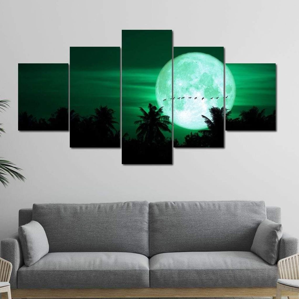 Emerald Moon - Celestial Art Print - Image 3