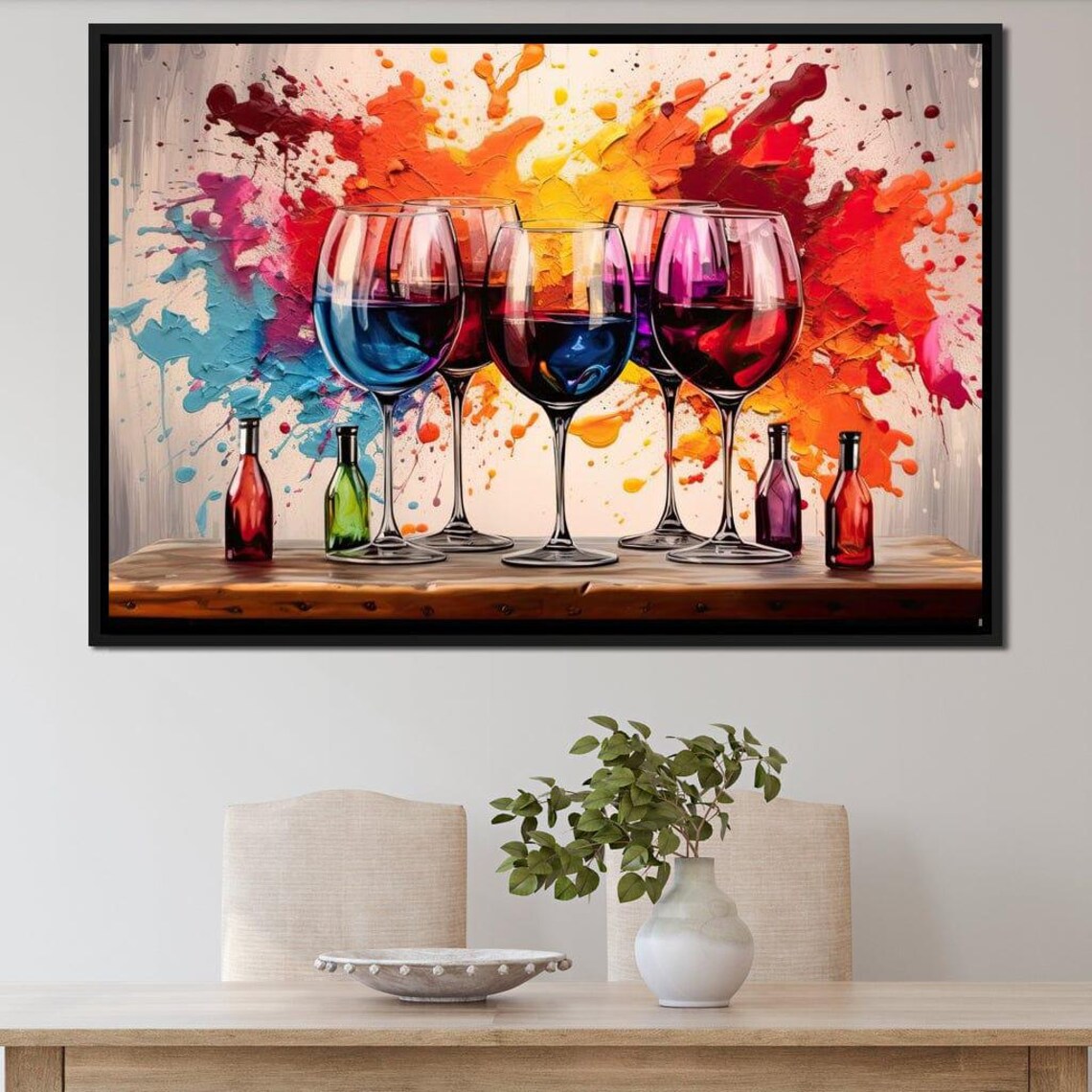 Sommeliers Symphony Colorful Abstract Wine Art Print - Image 2
