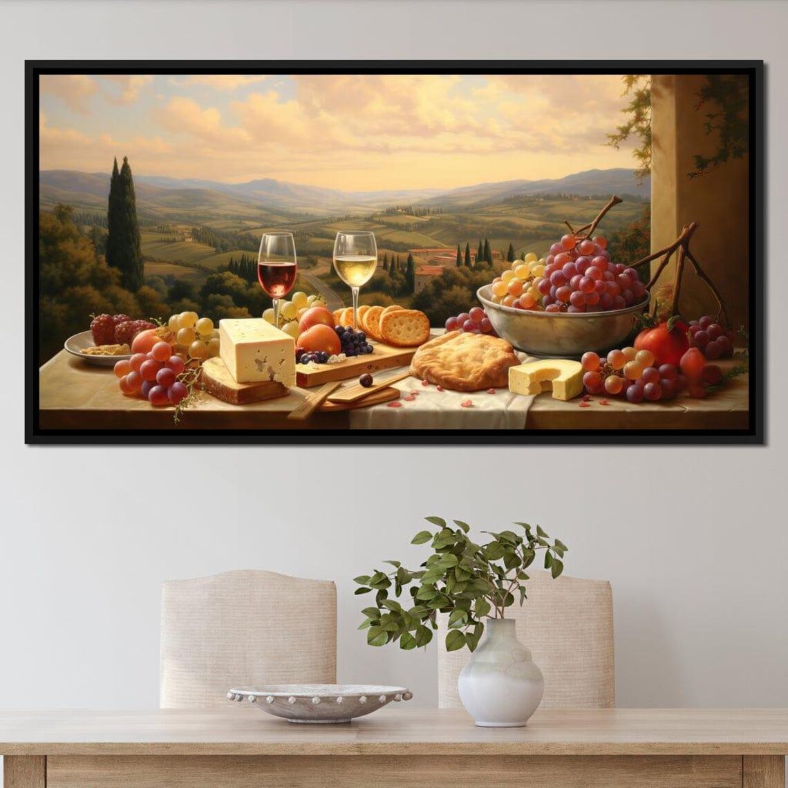 Wine Cheese Valley Rustic Kitchen Art Print - Image 2