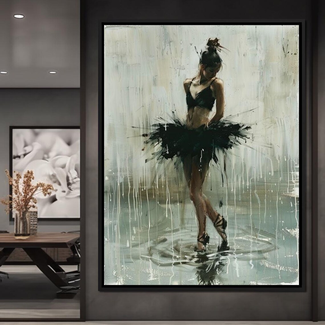 Ballet Dancers Moment In Time, Contemporary Art Print