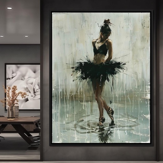 Ballet Dancers Moment In Time, Contemporary Art Print