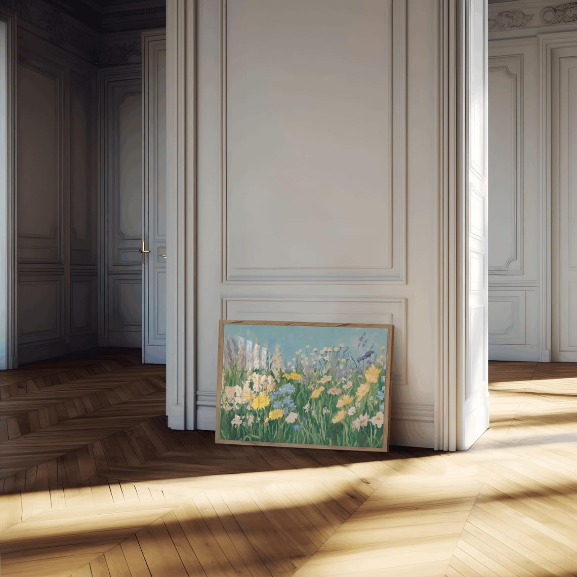 Wildflower Meadow Art Wildflower Wall Art Wildflowers Muted Flower Painting Floral Spring Art Spring Flowers Painting Farmhouse Art - Image 2