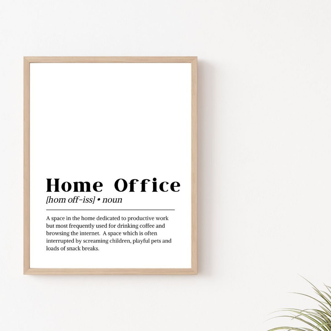 Home Office Dictionary Definition Funny Work Humor Wall Poster - Image 2
