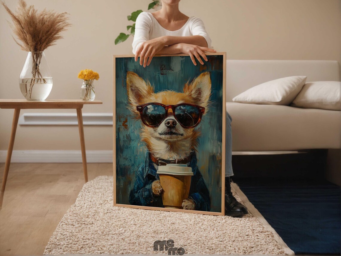 Chihuahua Coffee Art Print, Funny Dog Gift - Image 6