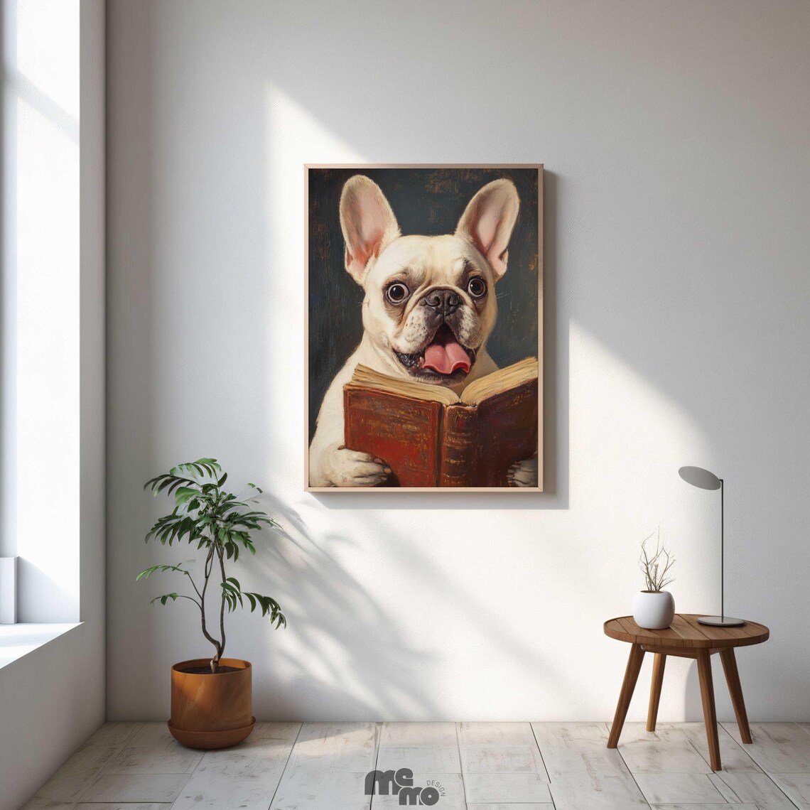 French Bulldog Art Print, Quirky Reading Dog - Image 6