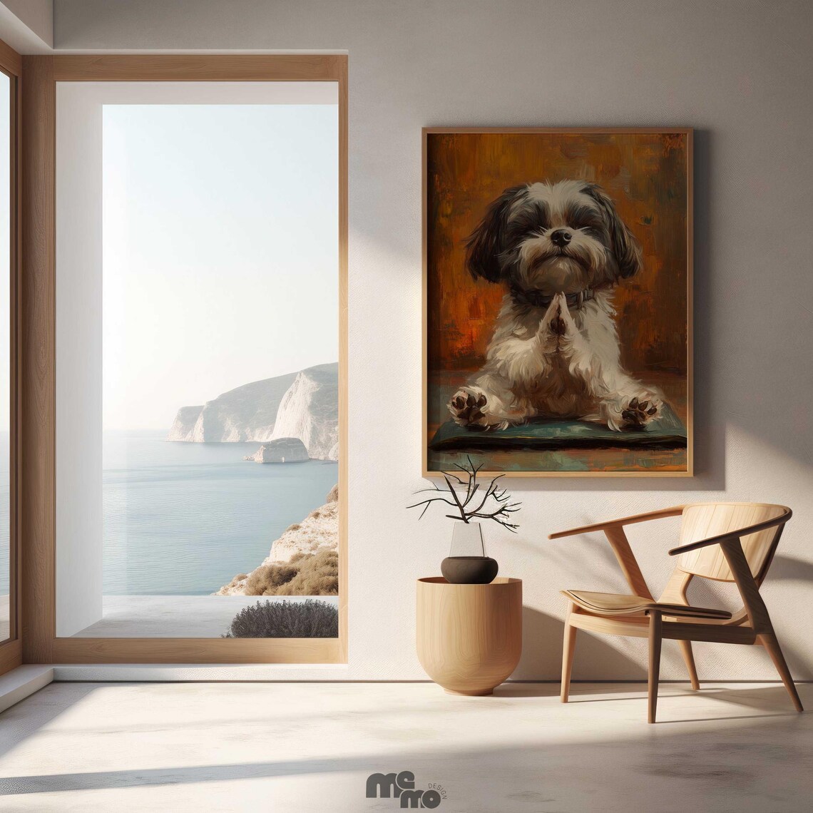 Meditating Dog - Zen Shih Tzu Painting - Image 2