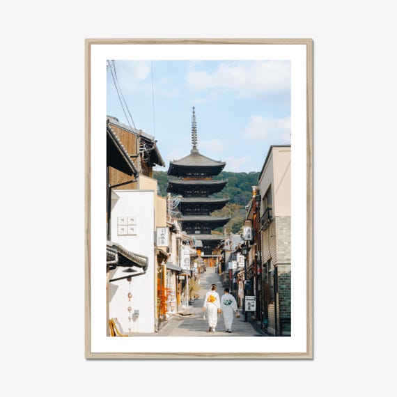 Geisha At Yasaka Pagoda Kyoto Japan Art Print