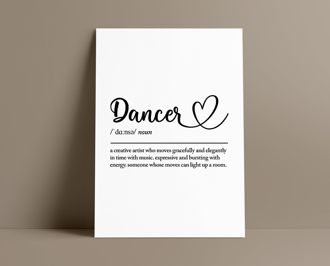 Dancer Definition Wall Art, Ballet Gifts - Image 2