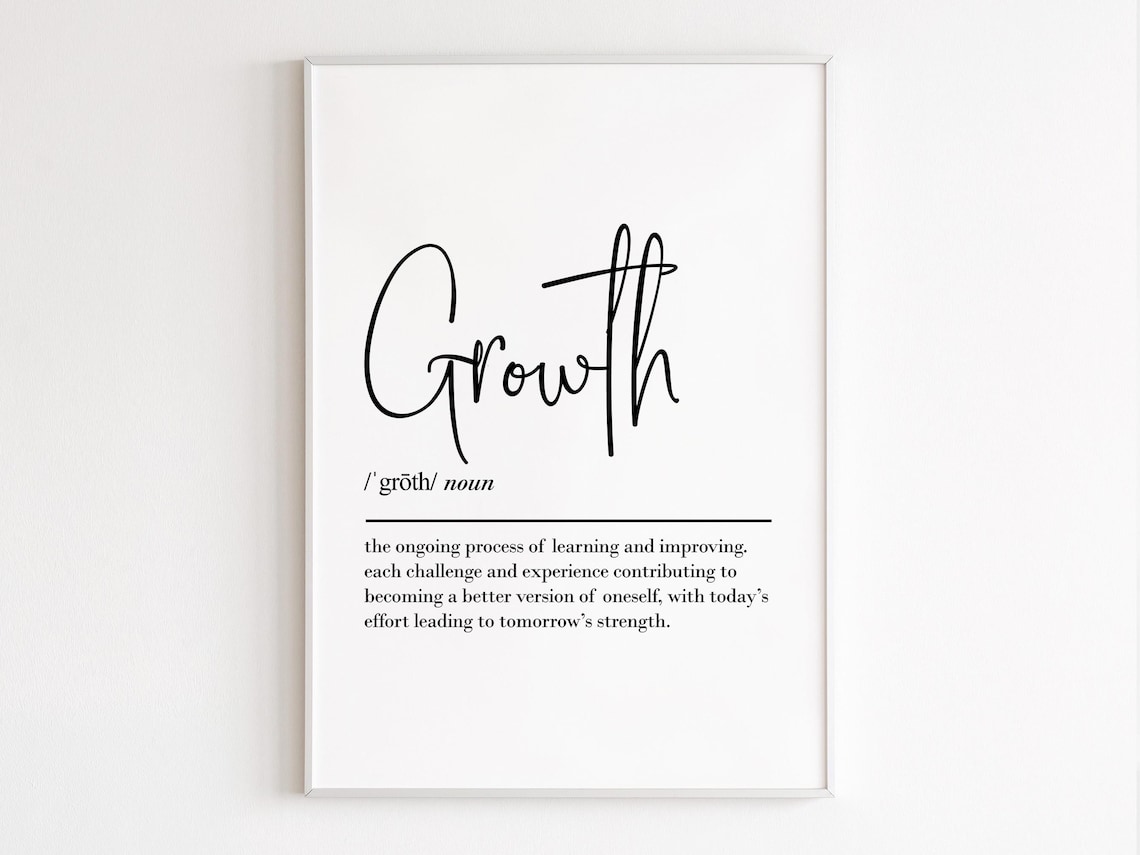 Growth Definition Motivational Quotes Poster