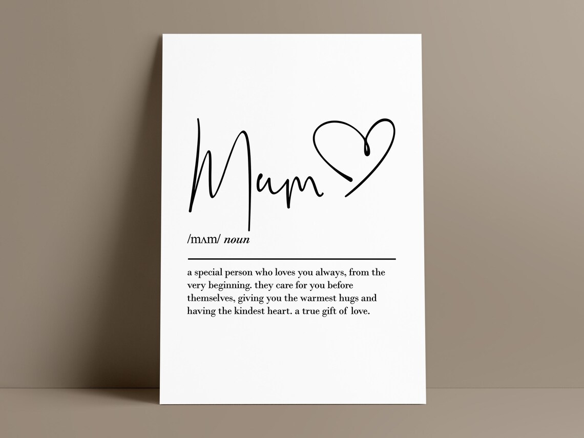 Mum Definition Art Print, Birthday Gift For Her - Image 3