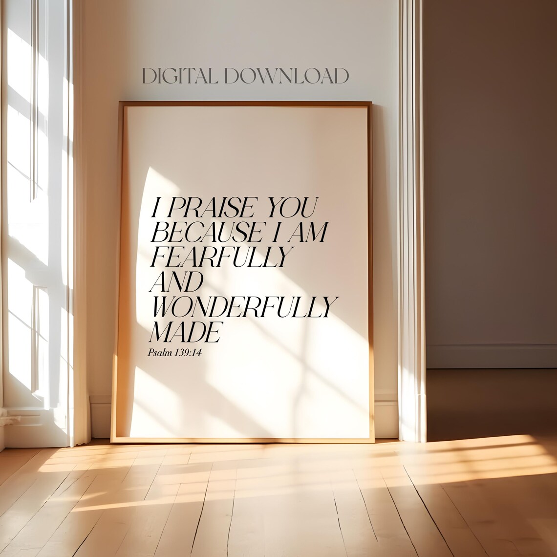 Psalm 139 Fearfully And Wonderfully Made Two Piece Bible Verse Poster Set - Image 2