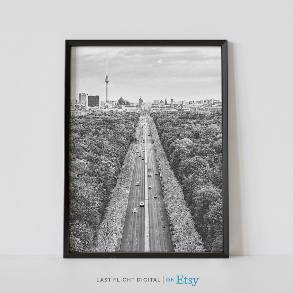 Berlin TV Tower Travel Poster, City Skyline Print