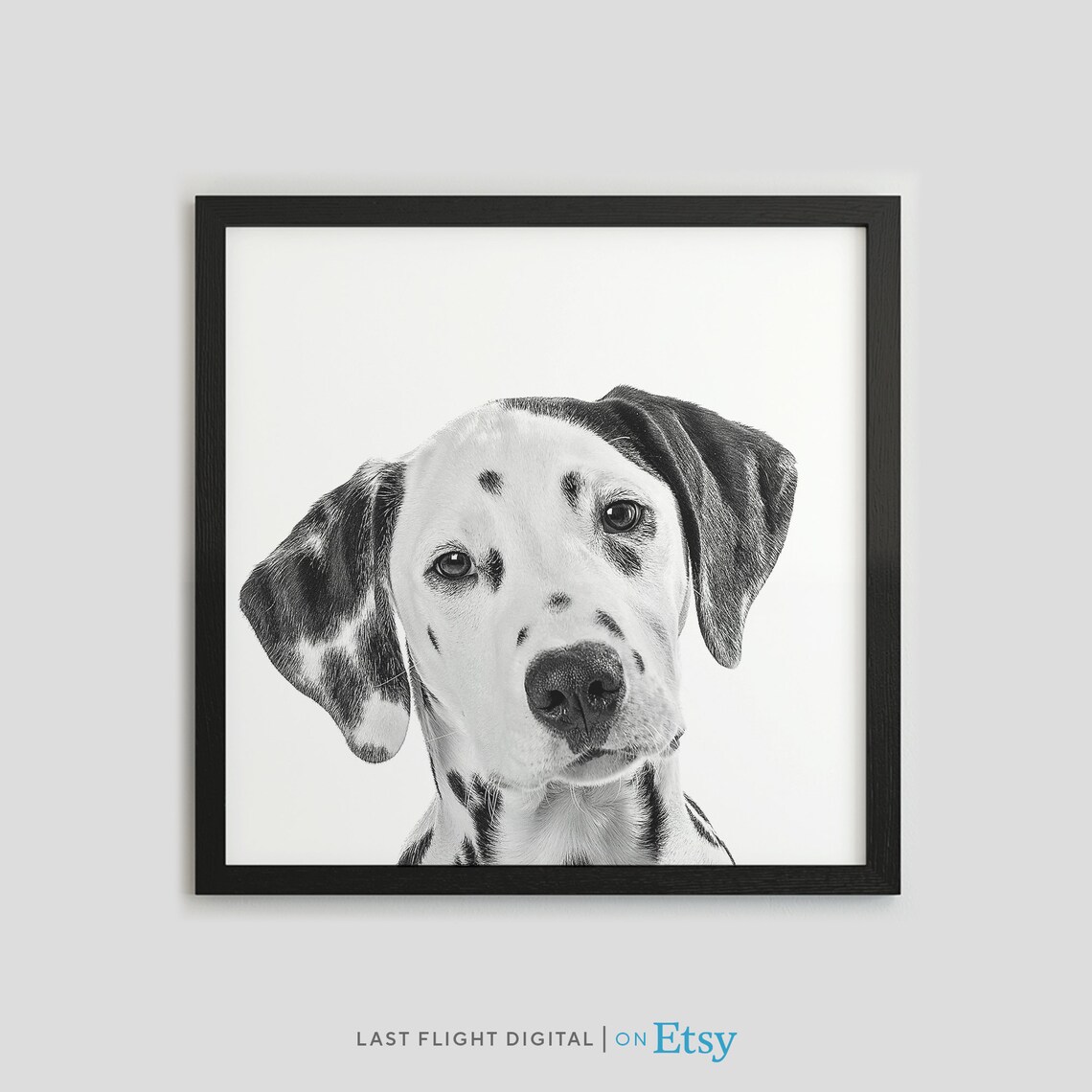 Dalmatian Dog Poster, Cute Nursery Art Print
