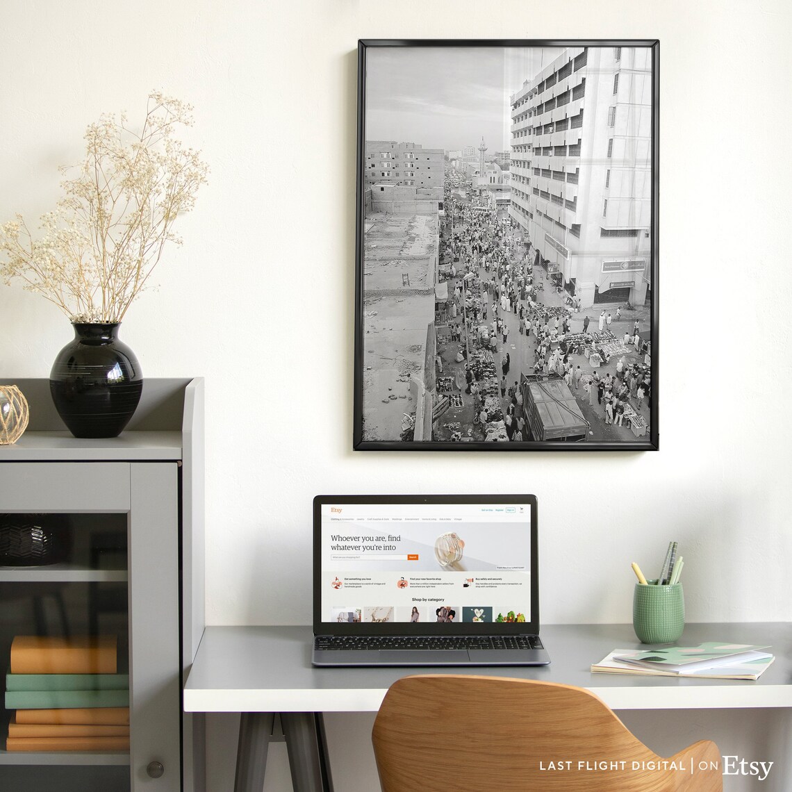Sudan Print Khartoum Poster Souq Arabi Market Sudan Poster Khartoum Print Black White Photo Africa Print Cityscape Skyline Streets - Image 5