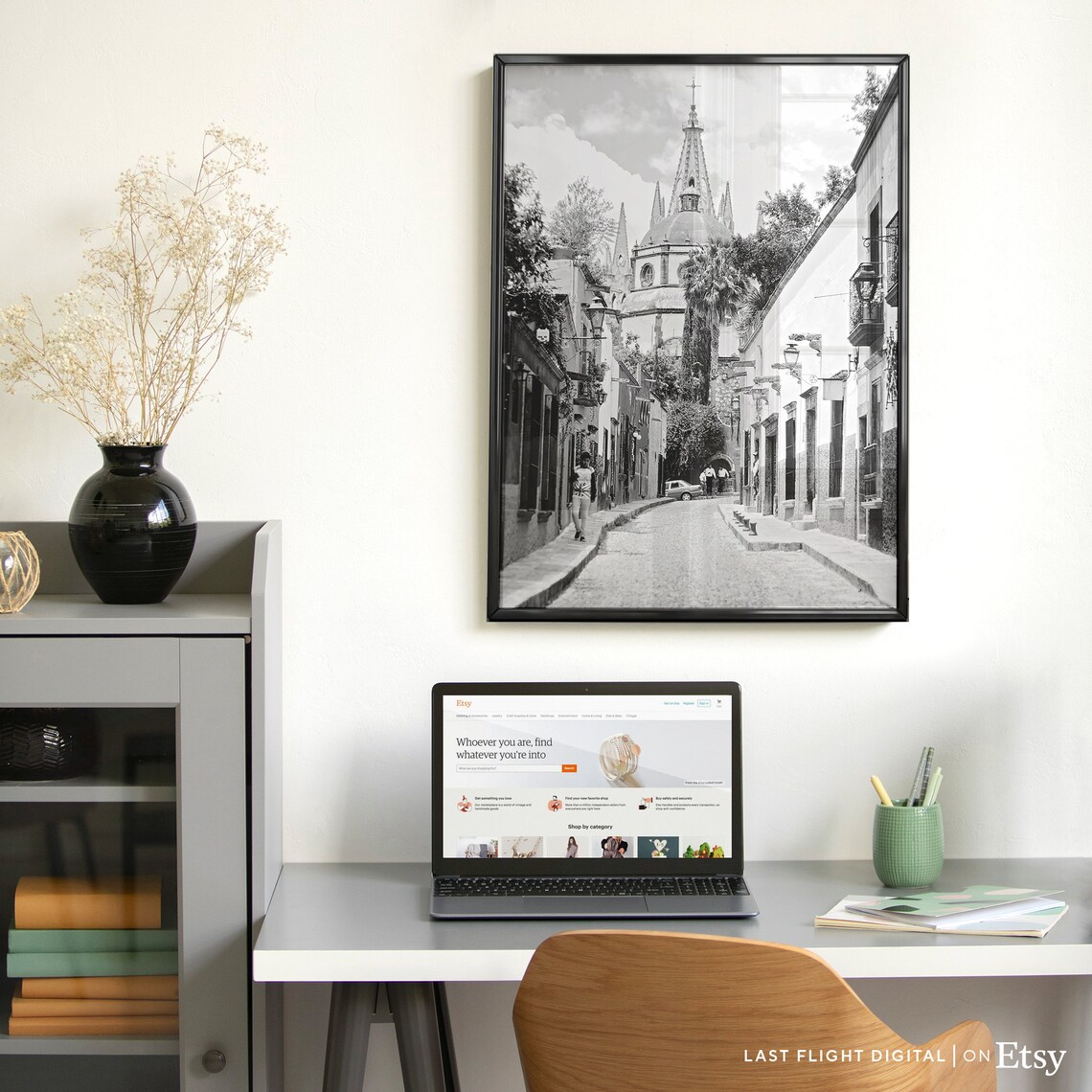 San Miguel de Allende Aldama Street Church Spires Mexico Poster - Image 3