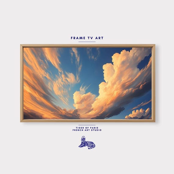 Frame Tv Art Frame Tv Art Minimalist Blue Sky Decor For Frame Tv Art Moody Abstract Tv Art